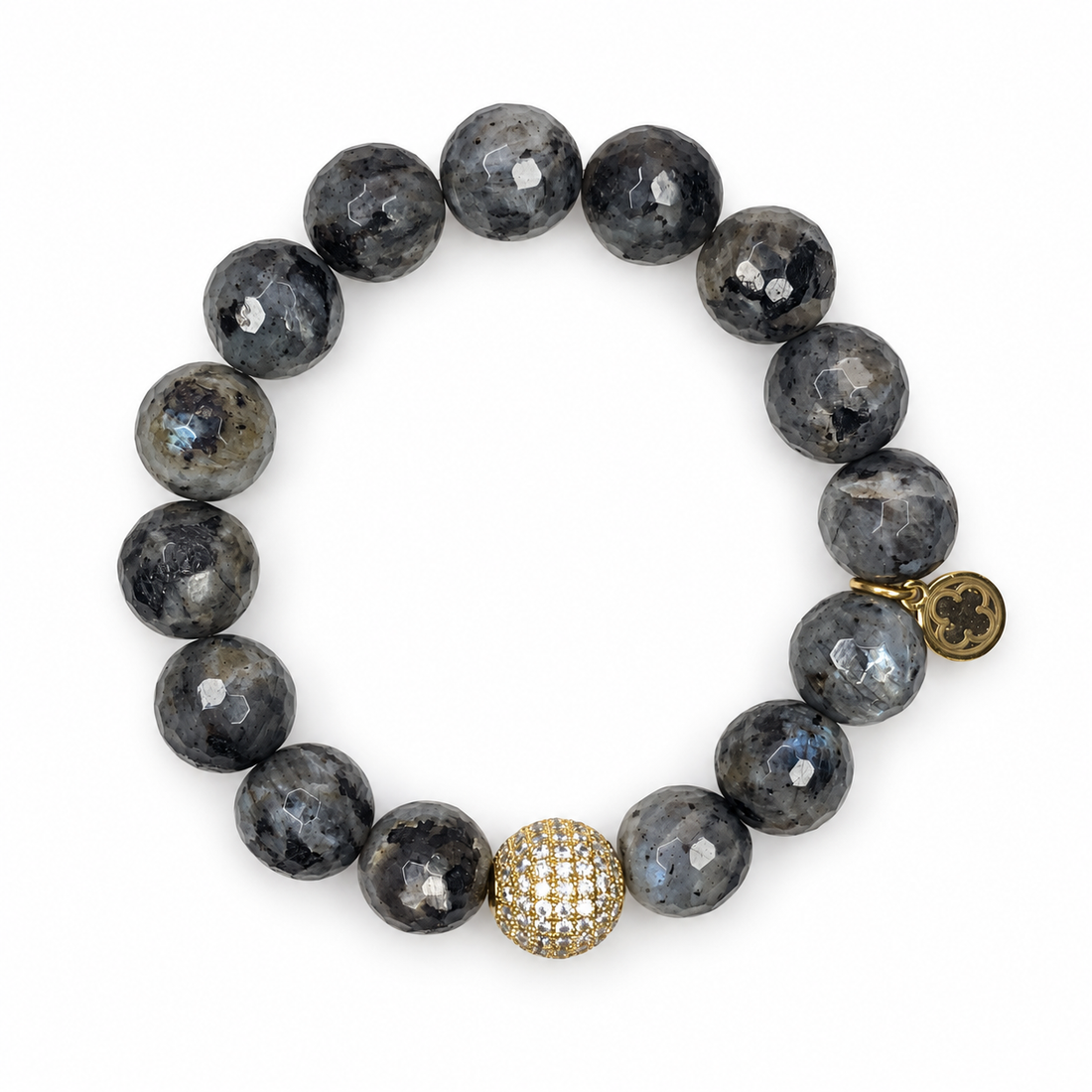 Labradorite with Pavé Gold Accent - Oriana LaMarca Designs
