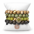 Golden Moss Armparty on white studio background