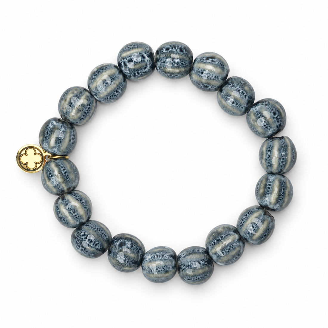 Smoke Ceramic Riccio Beaded Bracelet - Oriana LaMarca Designs