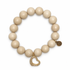Beige Riverstone with Pavé Bubble Heart Pendant - Oriana LaMarca Designs