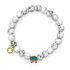 Mens White Howlite with Jellyfish Accent on white studio background