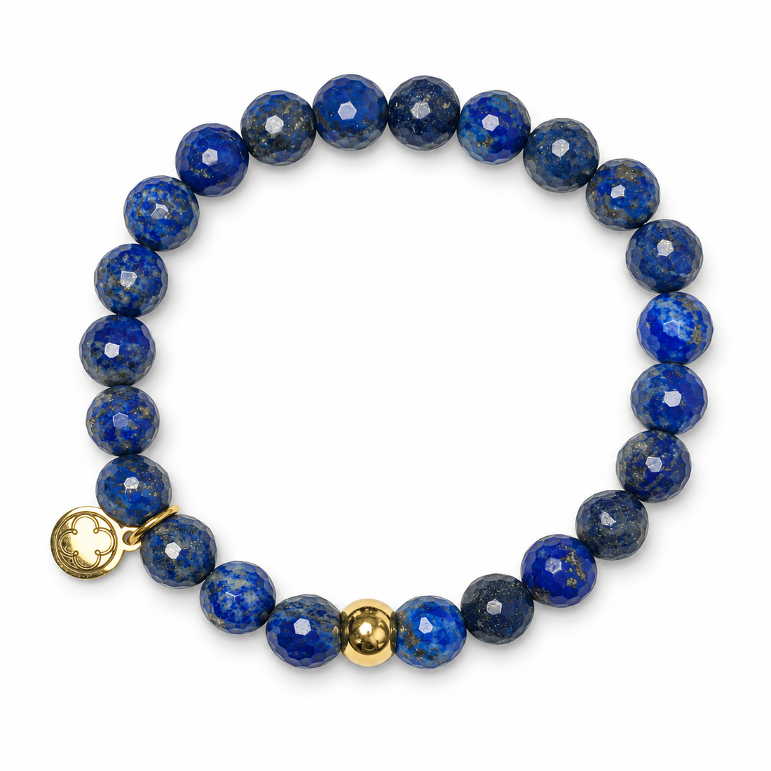 Mens Lapis with Gold Accent on white studio background