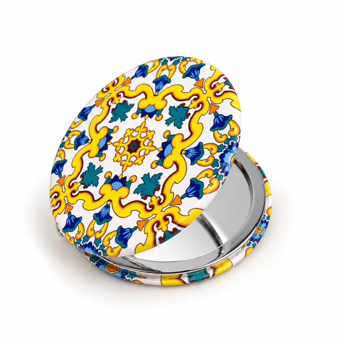 Sicilian Scroll Compact Mirror on a clean studio background