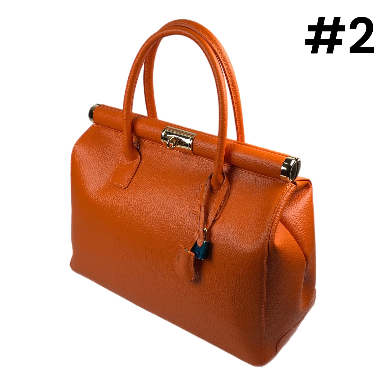 CATERINA ORANGE LEATHER BAG