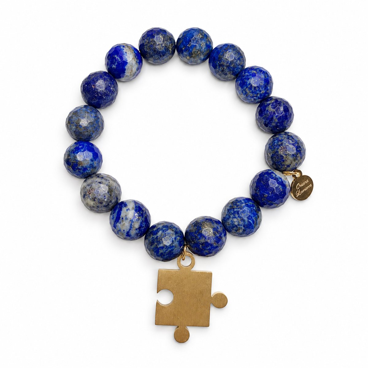 Lapis with Puzzle Piece Pendant — Oriana LaMarca