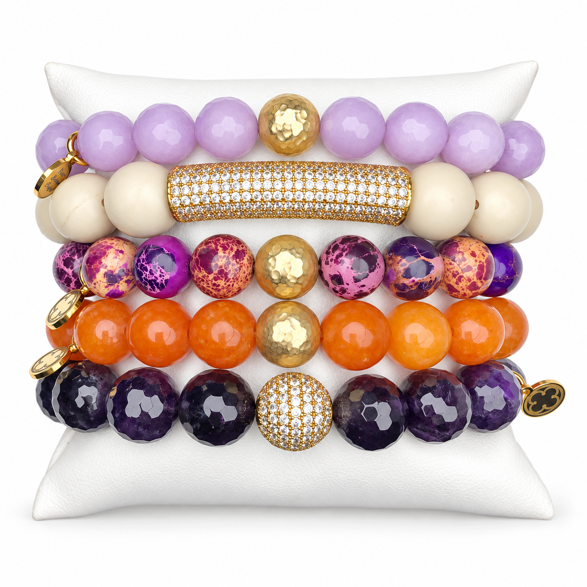 Lavender Tones Armparty on white studio background