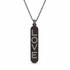 Pavé Gunmetal Love Brail Pendant Necklace studio photo