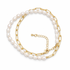 Freshwater Pearl + Paperclip Chain Necklace studio photo