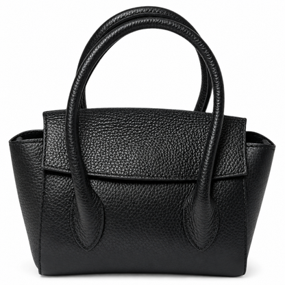 Martina Black Leather Handbag - Oriana LaMarca Designs