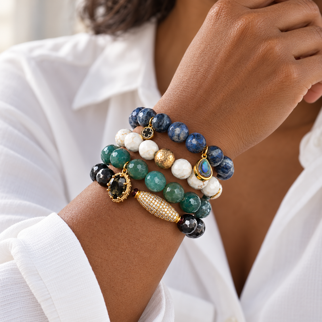 Abalone Love Armparty on a woman&