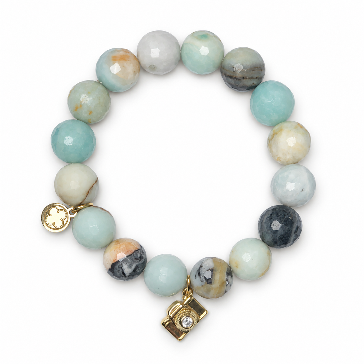 Amazonite with Pavé Camera Pendant — Oriana LaMarca