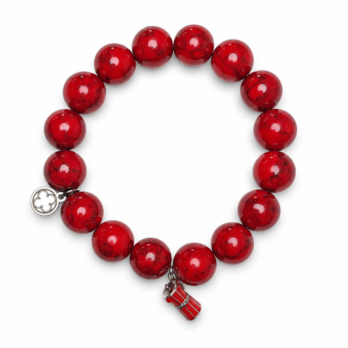 Red Howlite with Red Enamel Moka Coffee Pot — Oriana LaMarca