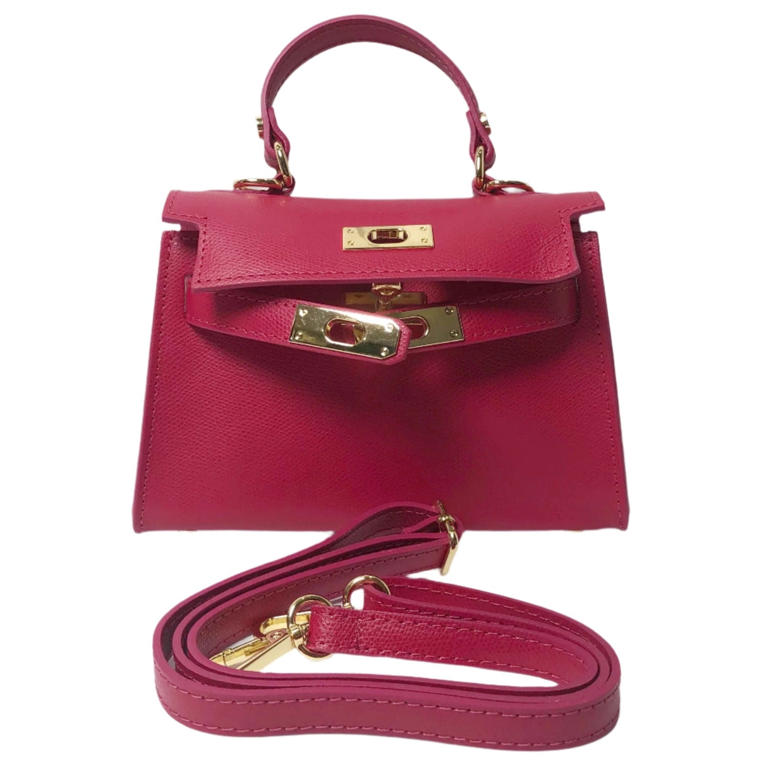 Sophie Magenta Leather Handbag