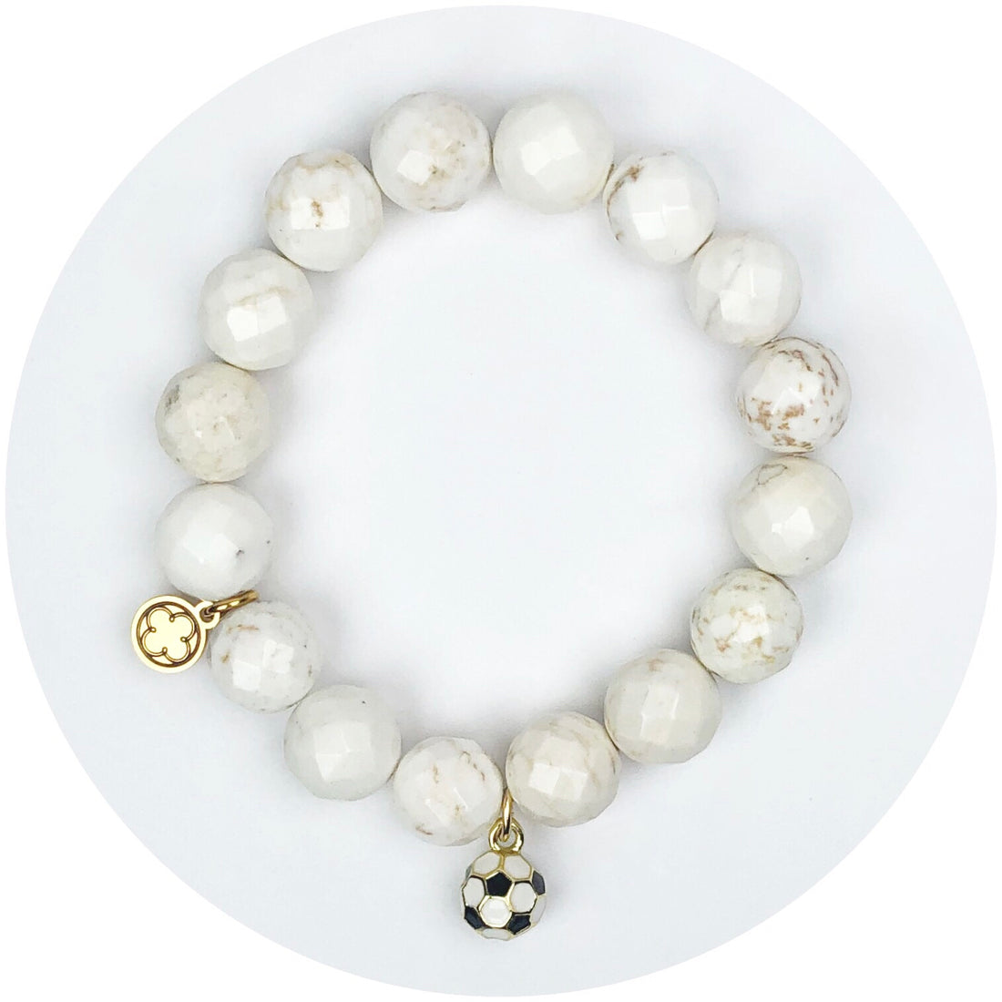 Matte Black Onyx with Soccer Ball Pendant
