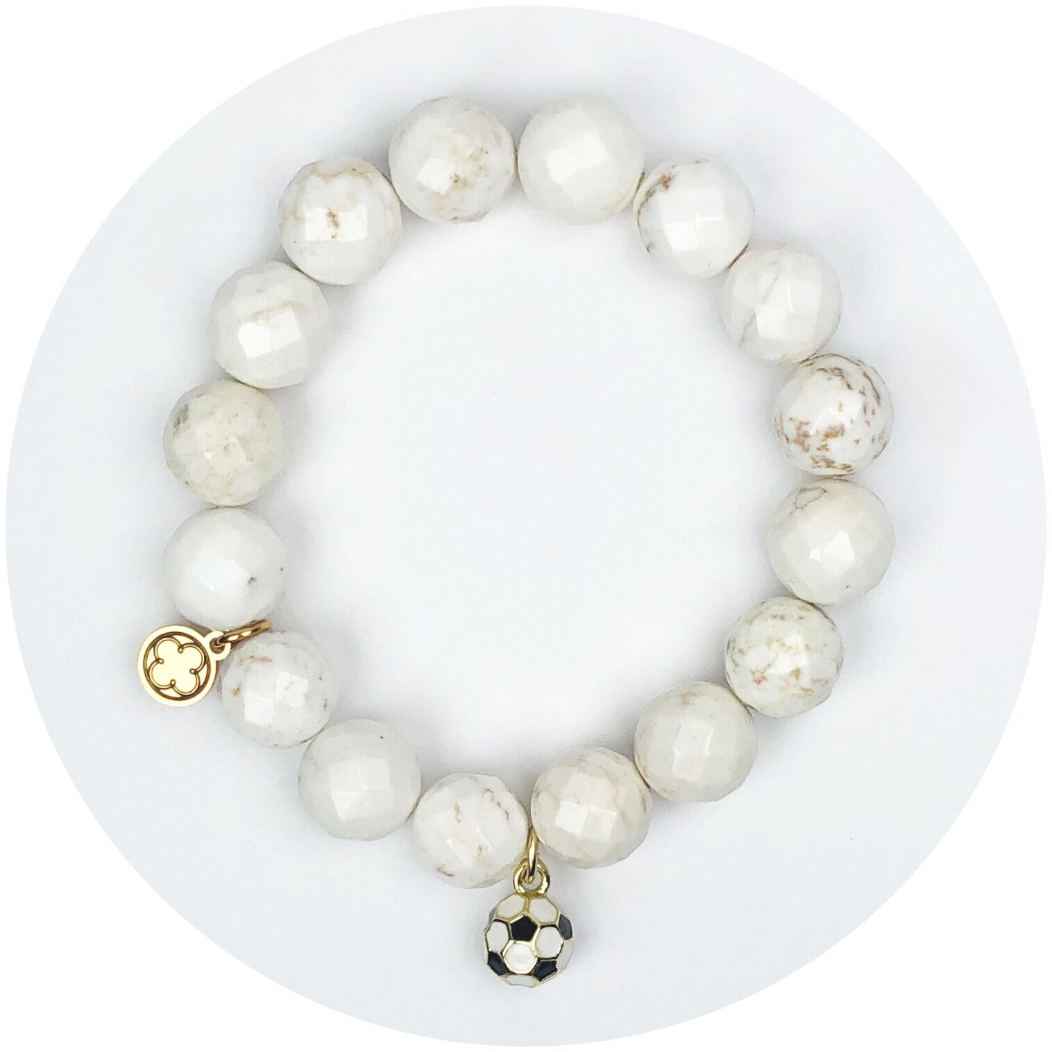 Matte Black Onyx with Soccer Ball Pendant
