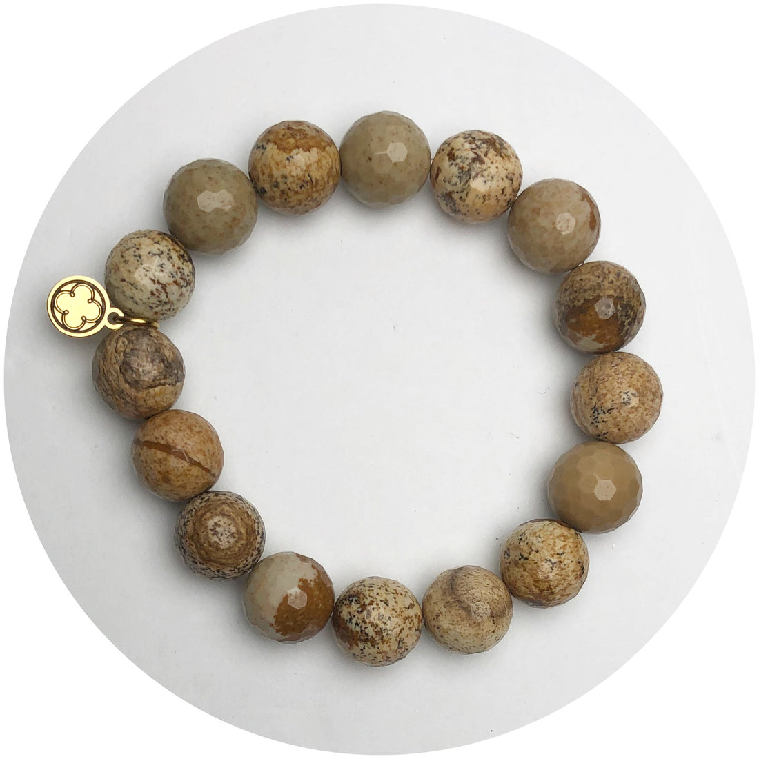 Picture Jasper Beaded Bracelet