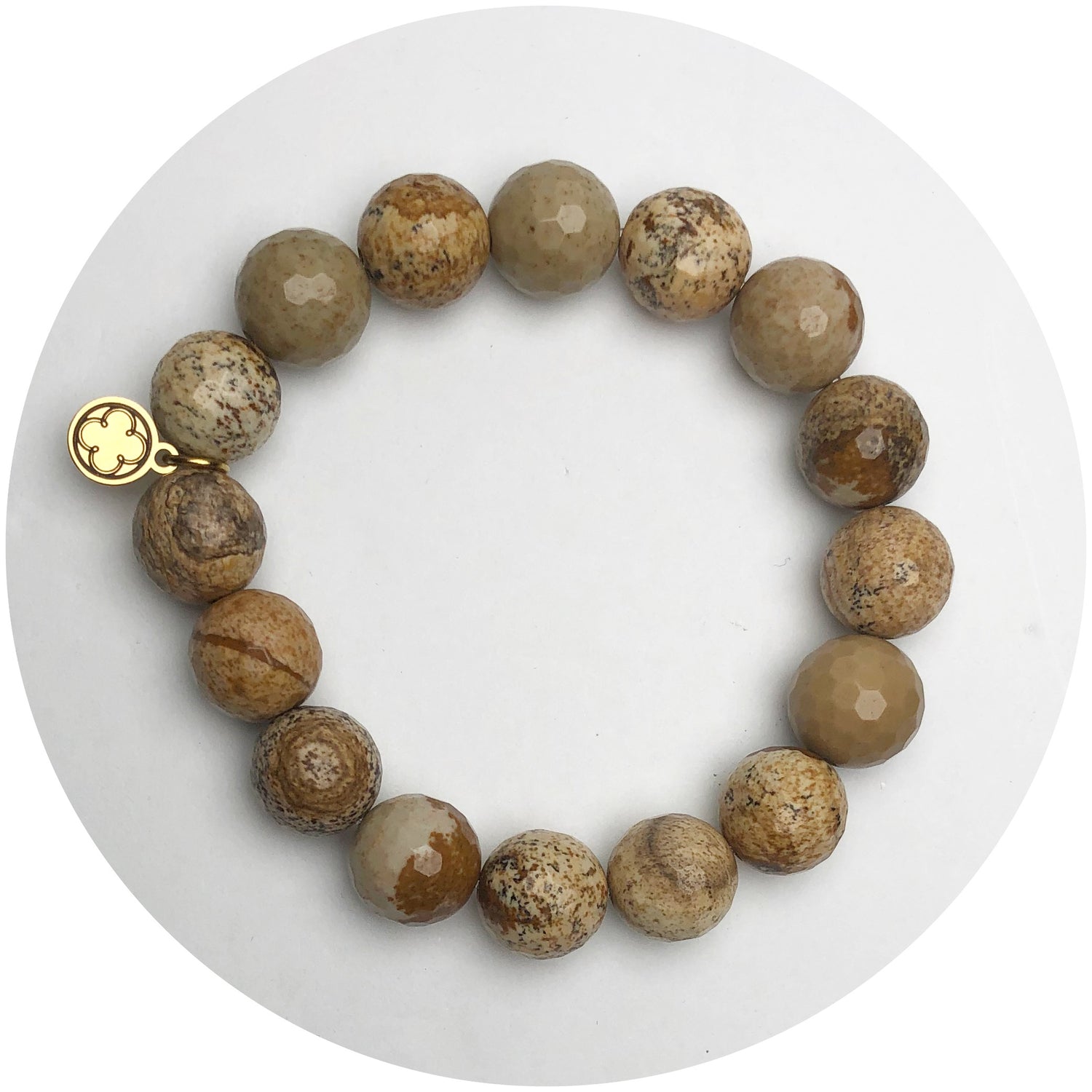 Picture Jasper Beaded Bracelet
