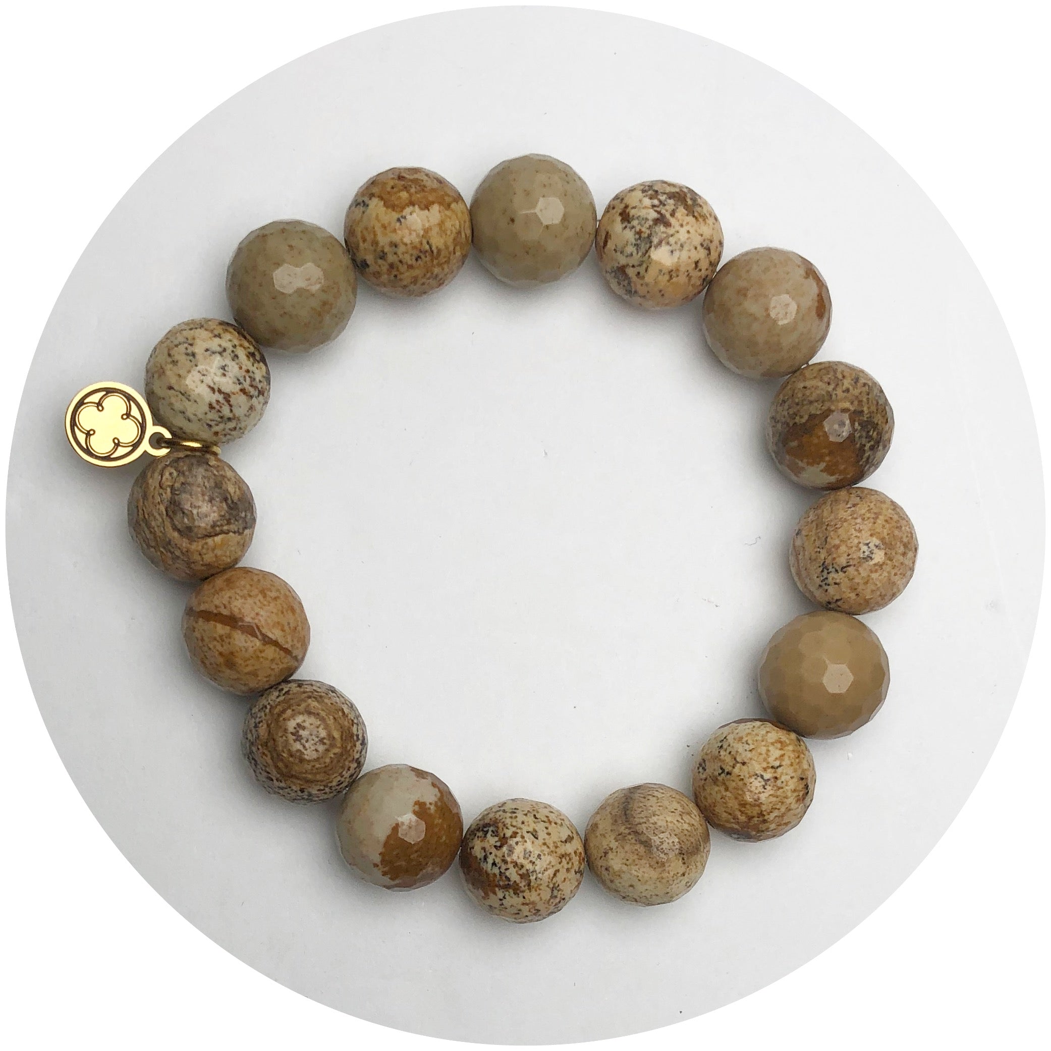 Picture Jasper Beaded Bracelet