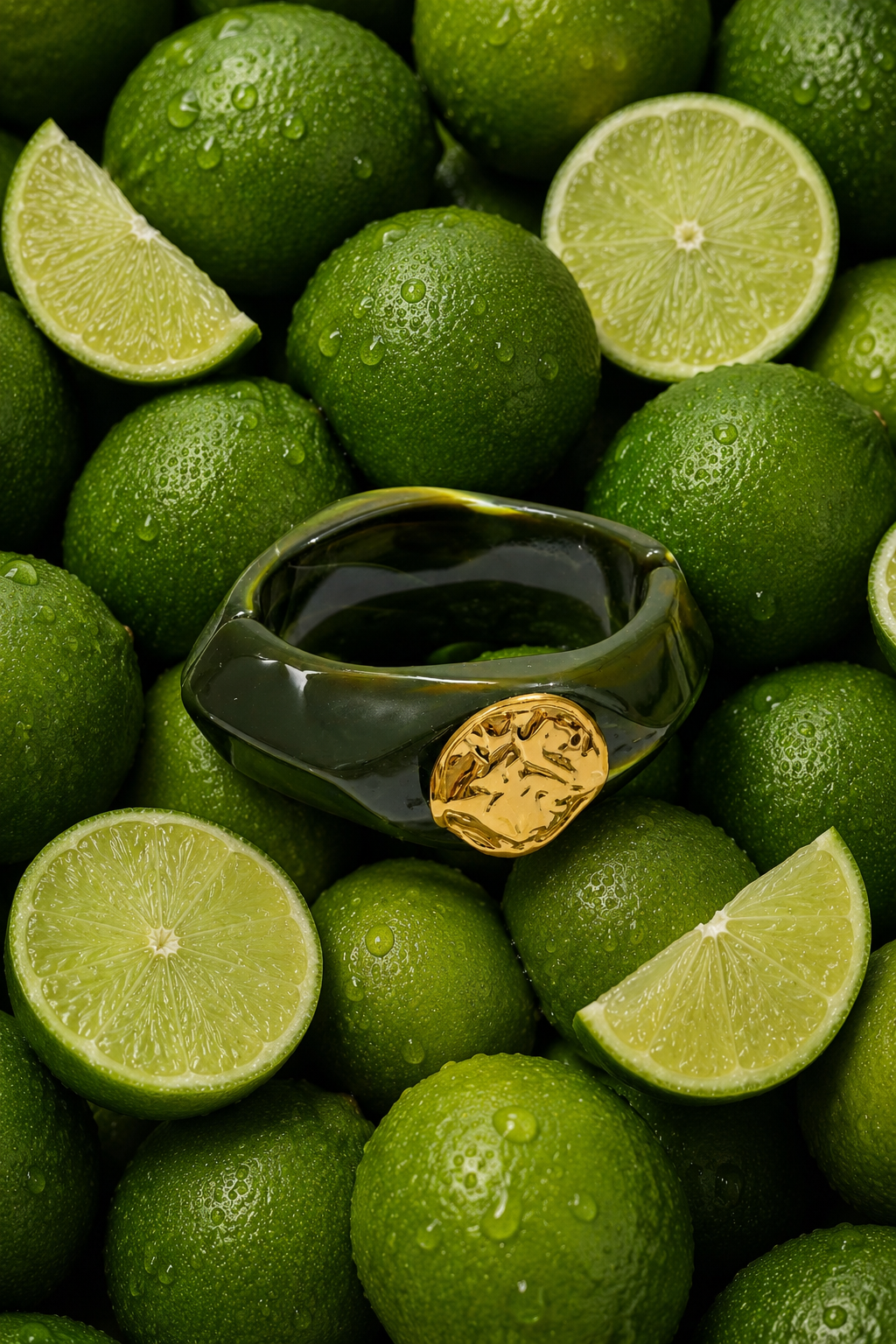 Giada Moss Green Hinged Bangle
