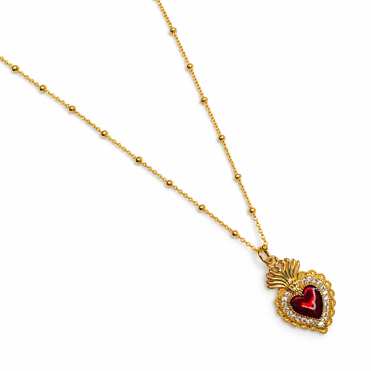 Sacred Heart Necklace studio photo