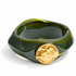 Giada Moss Green Hinged Bangle on a clean studio background