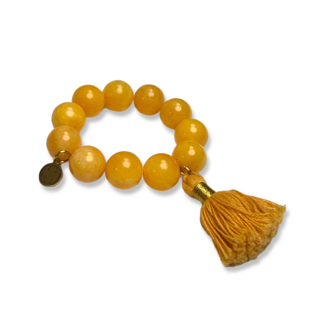 Amber Jade with Buttercup Tassel Napkin Rings - Set of 4