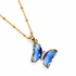 Blue Glass Butterfly Necklace studio photo