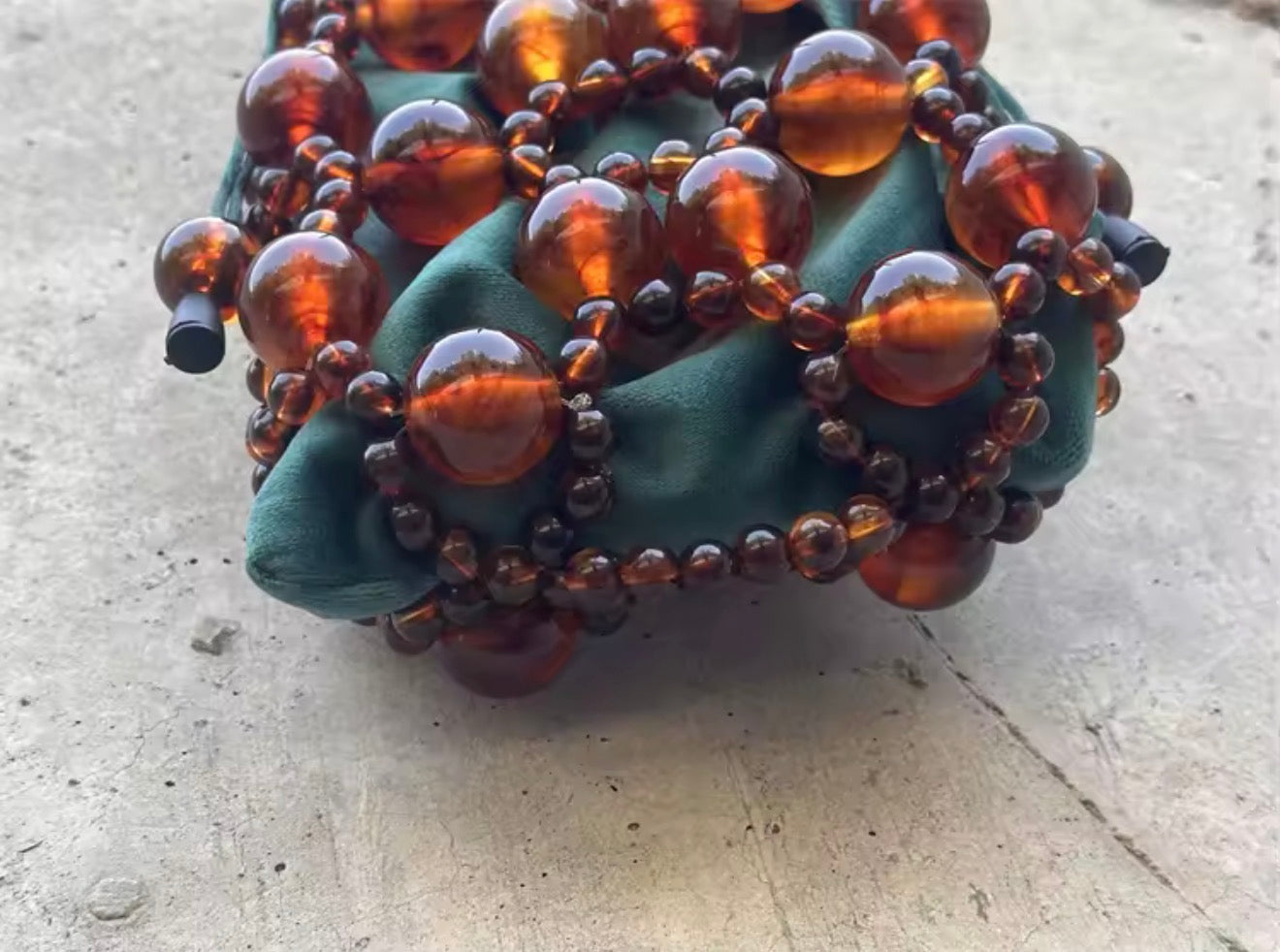 Gemma Tortoise Acrylic Beaded Tote
