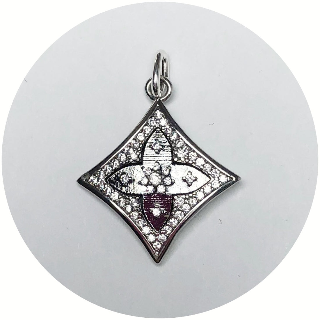 Harlequin Silver Clover Pendant