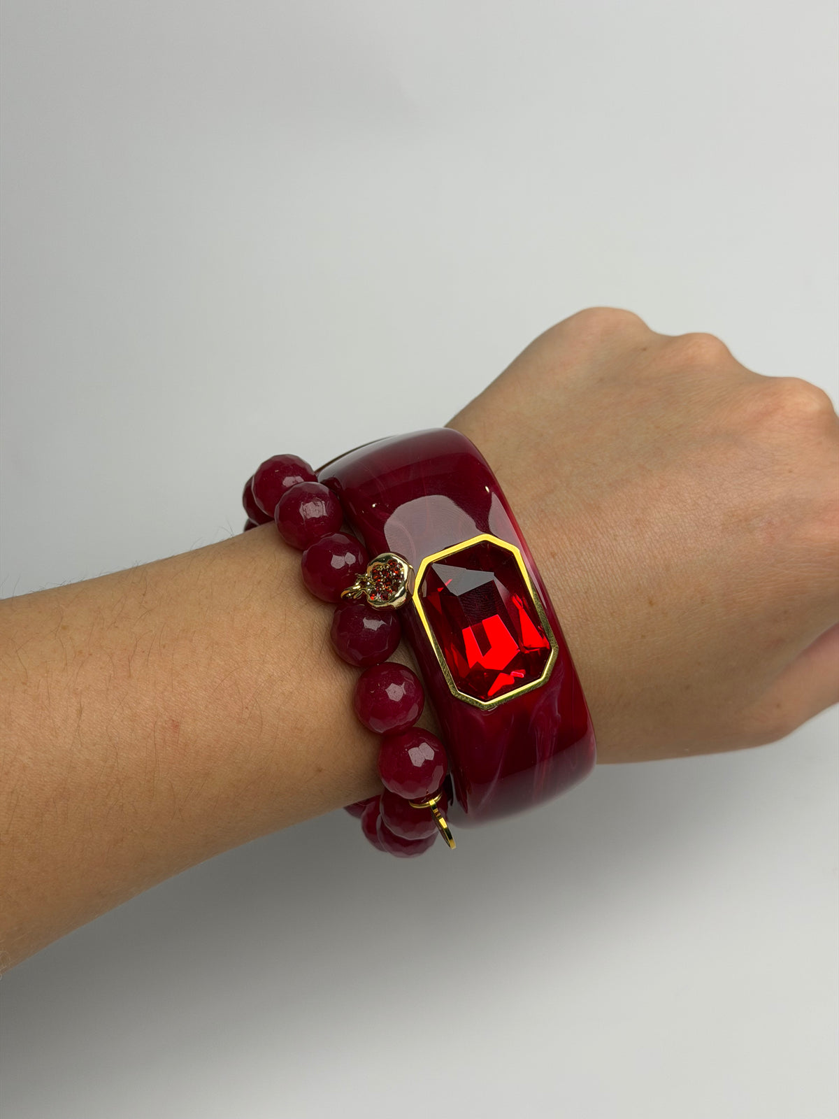 Isabella Ruby Acrylic Bangle