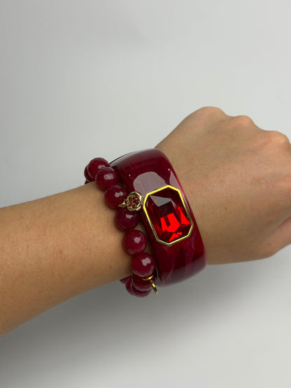 Isabella Ruby Acrylic Bangle