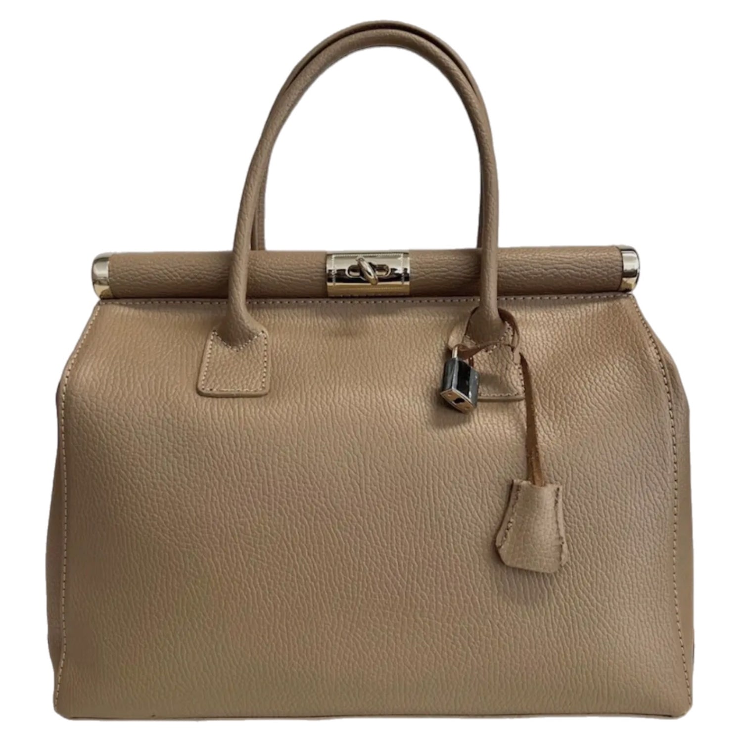 Caterina Taupe Leather Handbag