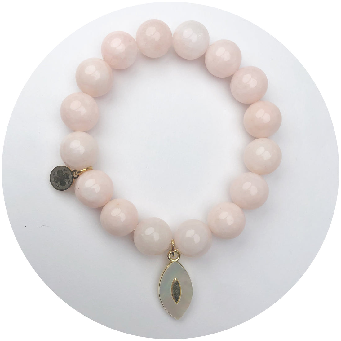 LIMITED EDITION Sunset Sorbet Jade with Mother of Pearl Diamond Pendant