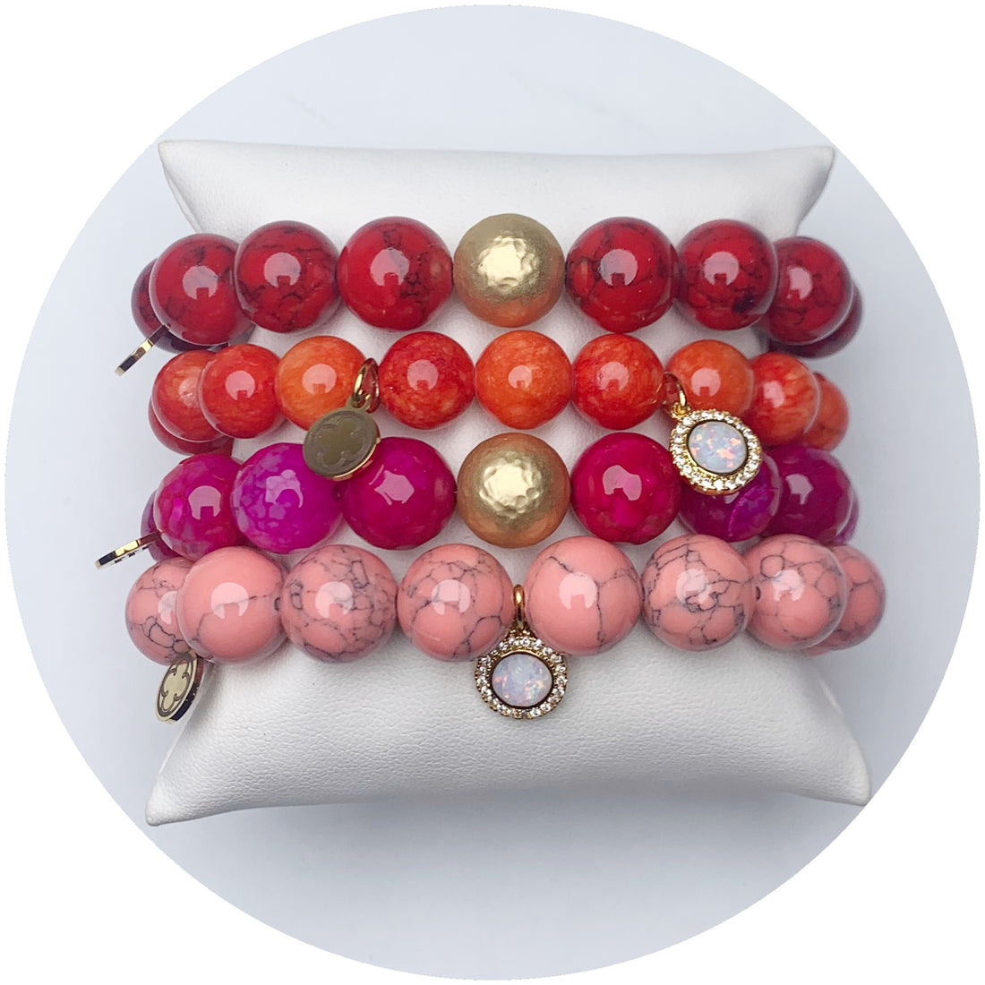 Red Ombré Arm Party