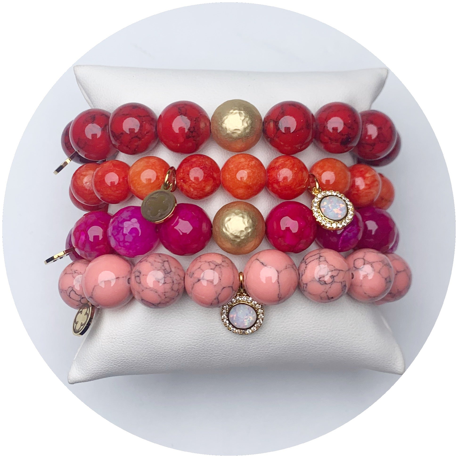 Red Ombré Arm Party