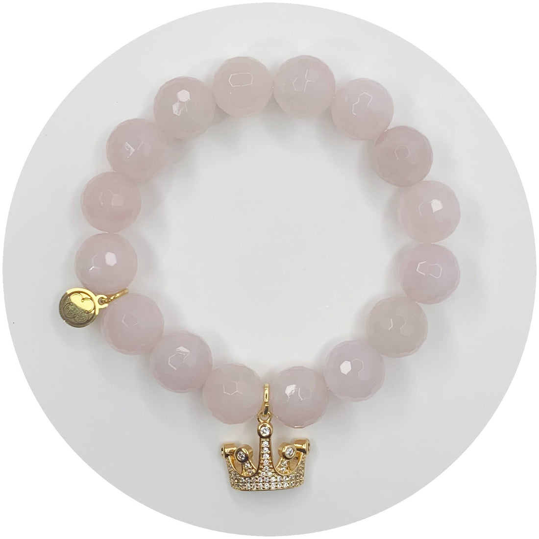 Rose Quartz with Pavé Crown