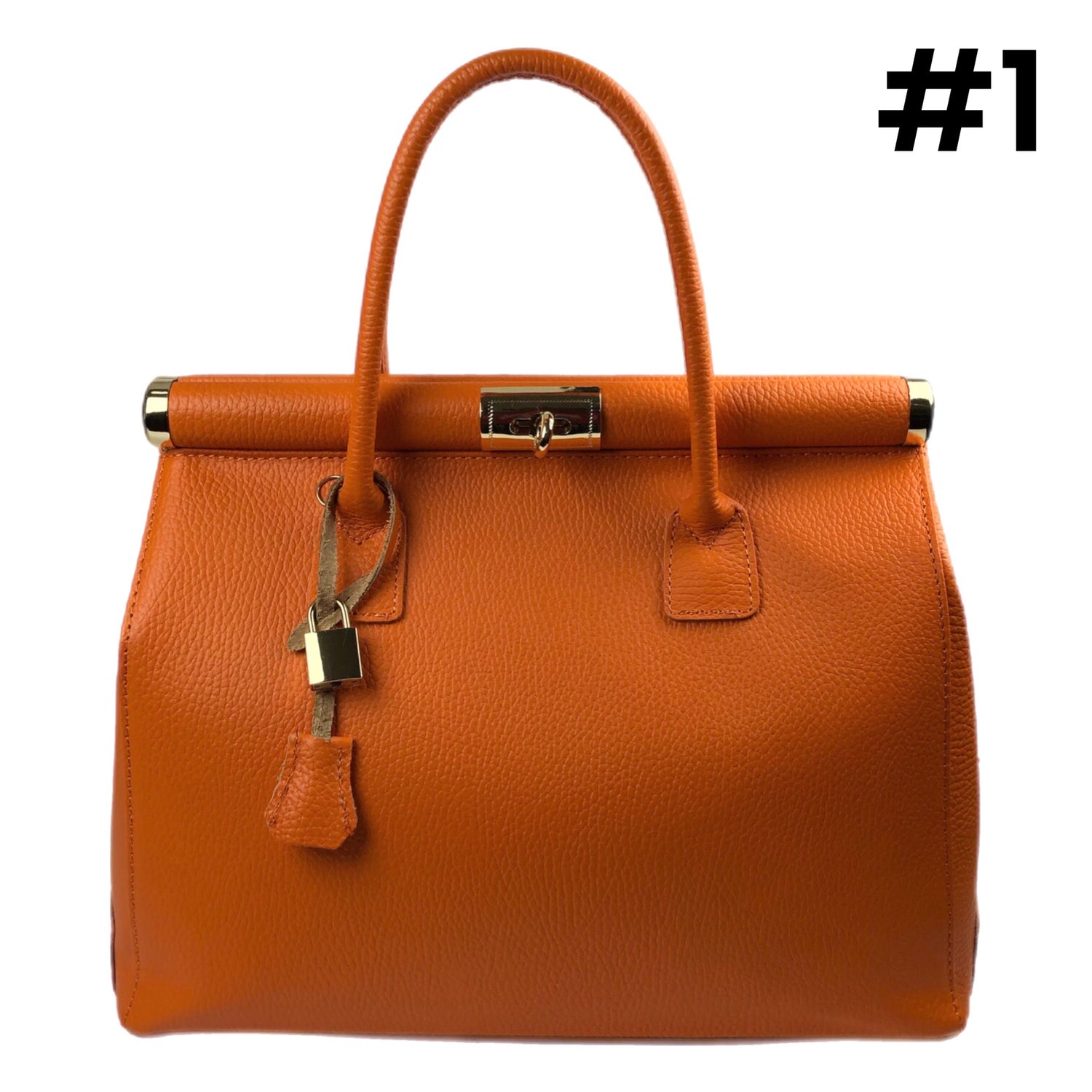 CATERINA ORANGE LEATHER BAG