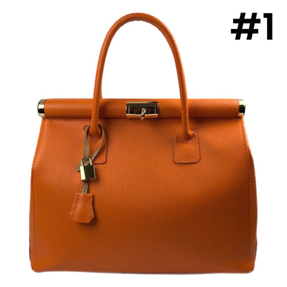 CATERINA ORANGE LEATHER BAG
