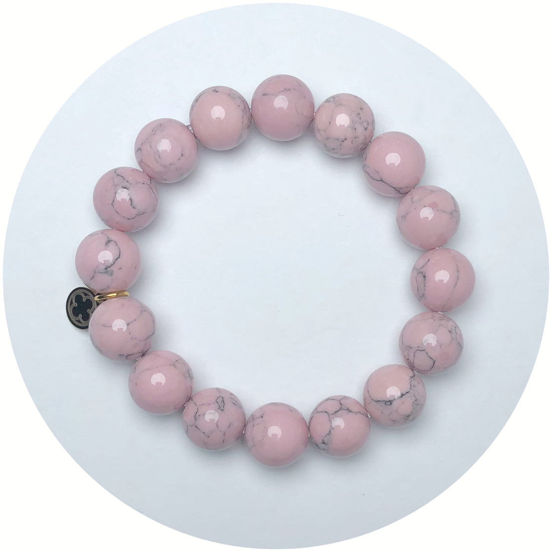 Light Pink Howlite Beaded Bracelet