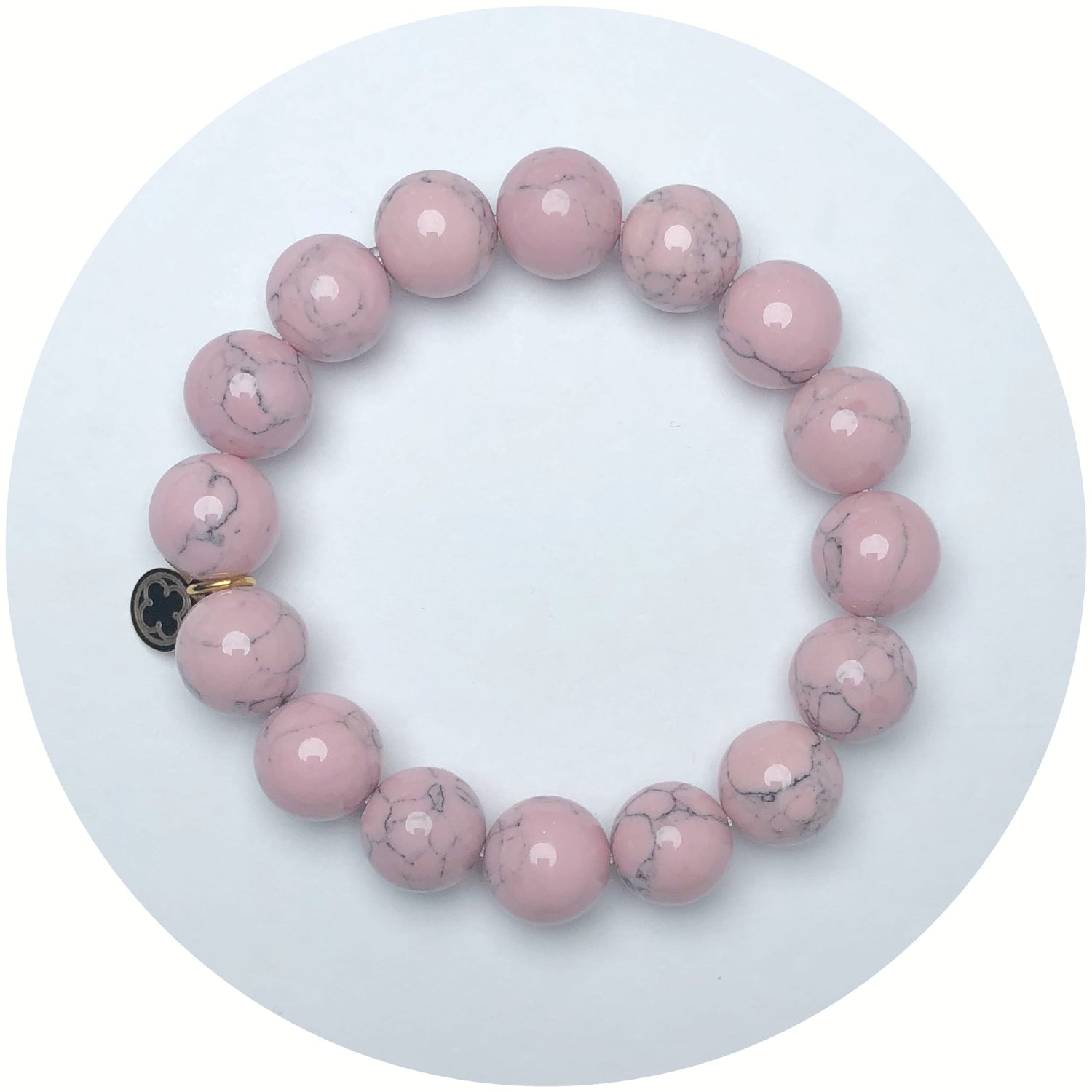Light Pink Howlite Beaded Bracelet