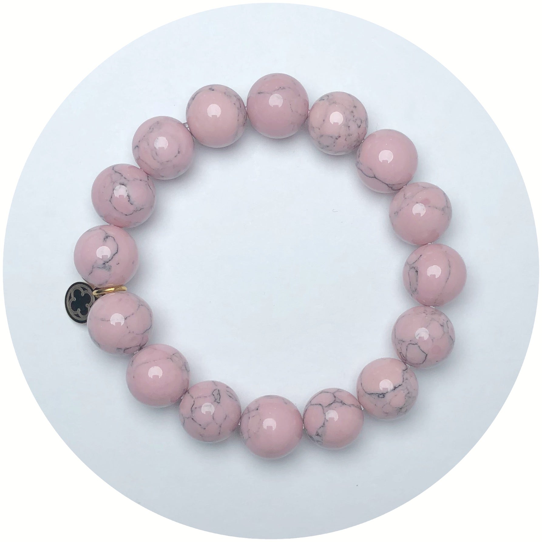 Light Pink Howlite Beaded Bracelet