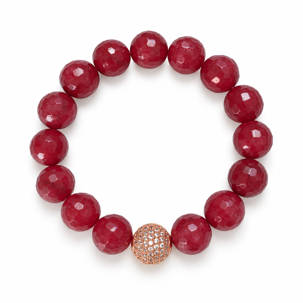 Marsala Jade with Micro Pavé Rose Gold on a white background