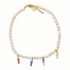Freshwater Pearl Choker with Enamel Sardines on a clean studio background