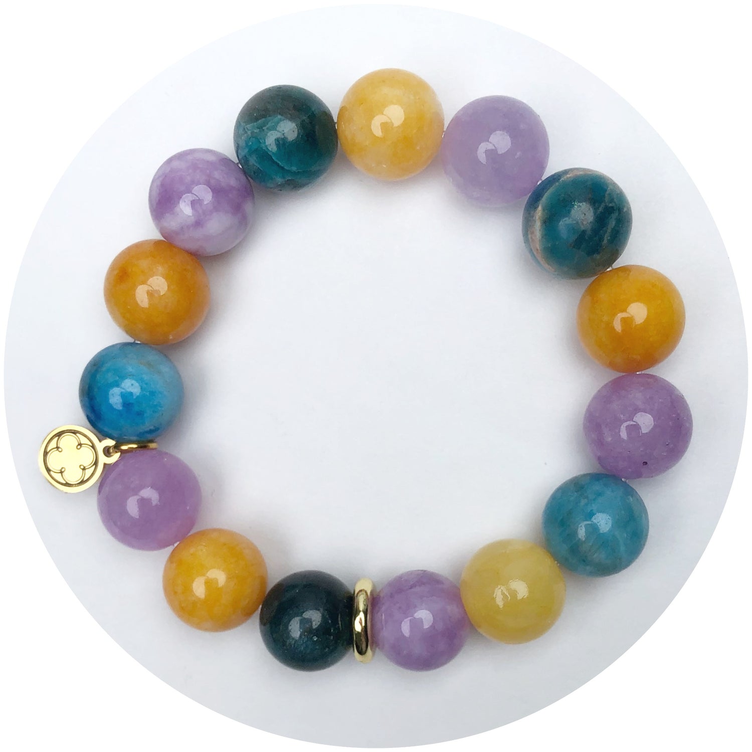 Mixed Celestial Sunset with Gold Spacer