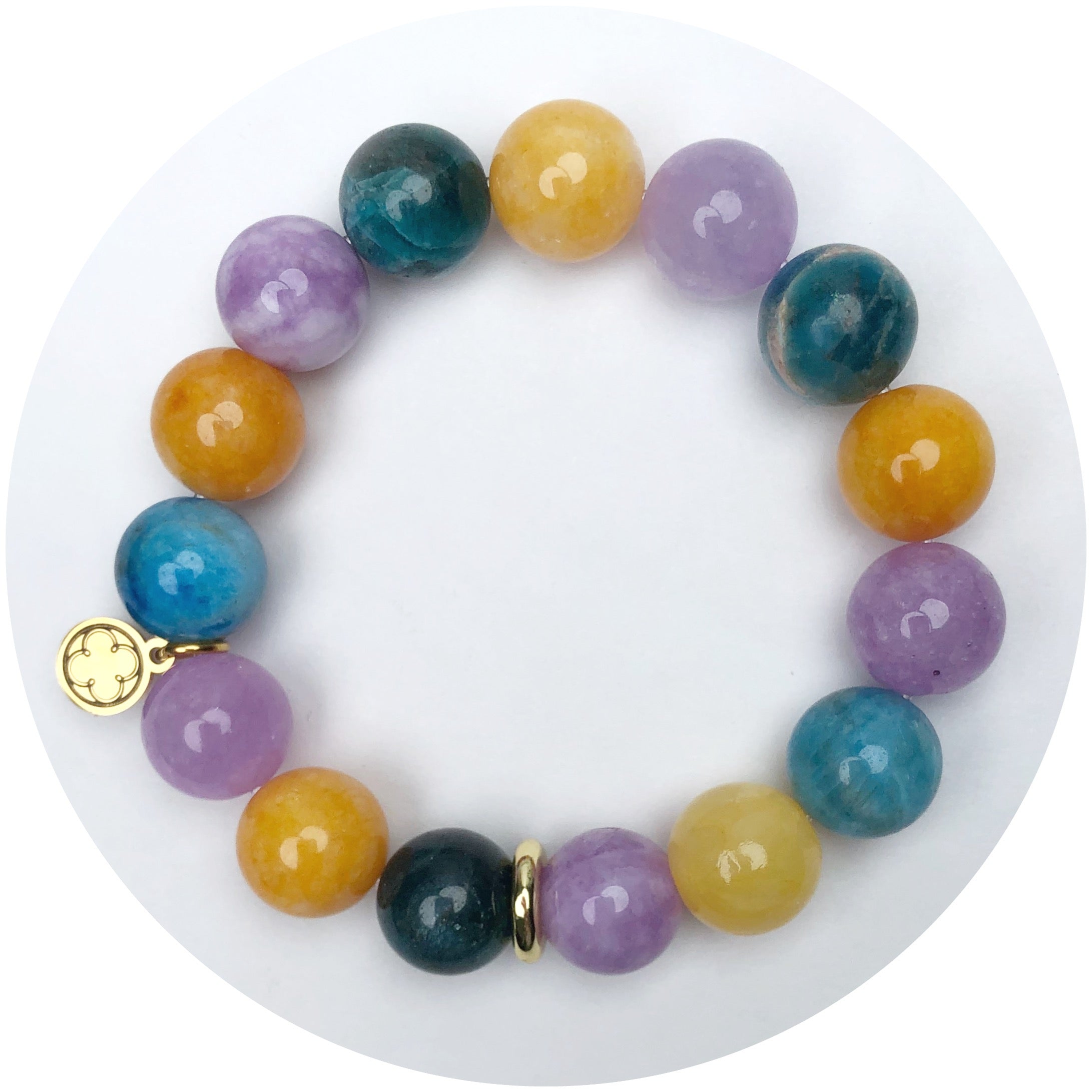 Mixed Celestial Sunset with Gold Spacer