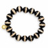 Tibetan Black Zebra Beaded Bracelet on a white background