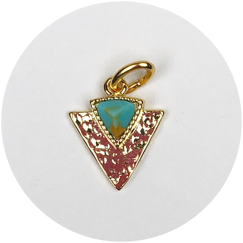 Turquoise Howlite Dagger Pendant