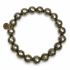 Pyrite Beaded Bracelet on white studio background