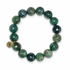 Moss Green Jade Beaded Bracelet on a white background