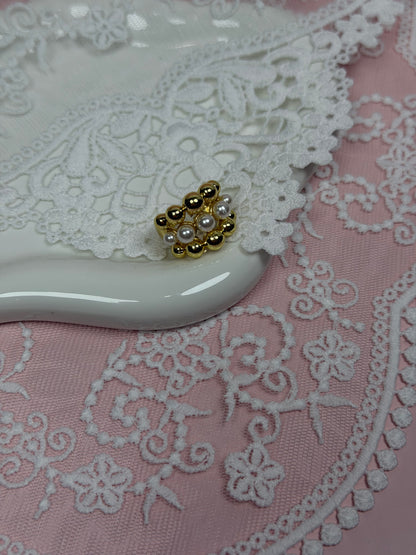 Triple Band Pearl Ring